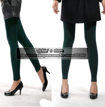 Free shipping by China post! candy colors Fleeced Plain color opaque pantyhose for winter in stock