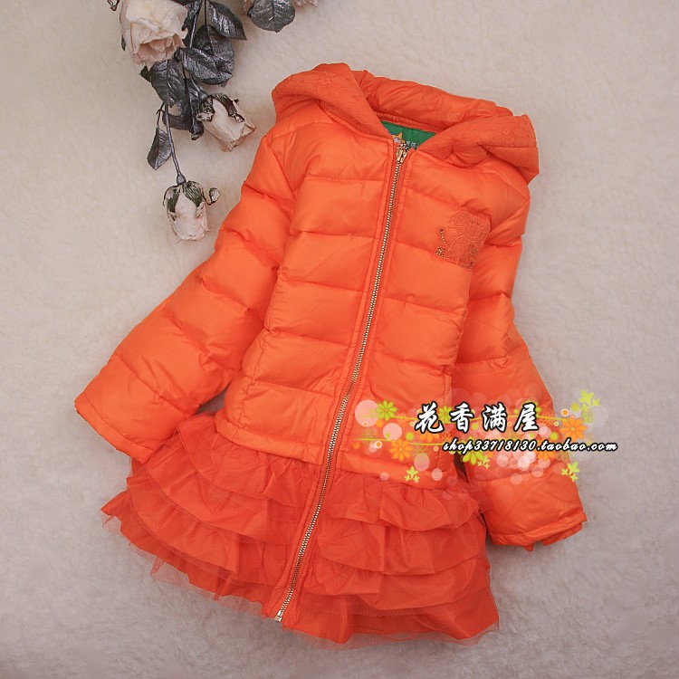 Free Shipping by CPAM 2012 female child medium-long child down coat 88