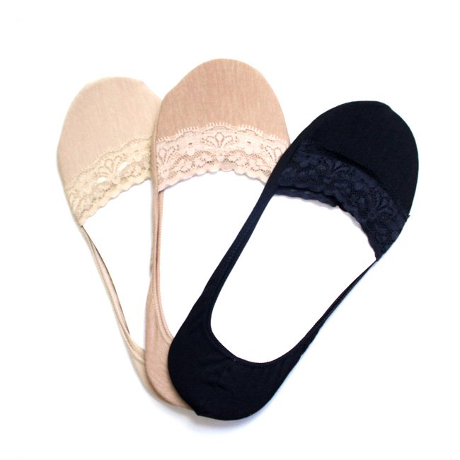 Free shipping by CPAM  Japanese& korea koreawoman ankle socks terylene/cotton 3colours Non-slip Invisible LaceB
