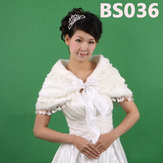 Free shipping by EMS,2011 HOT Lowest-price,Wholesale/Retail High Quality,Wedding Jacket/Stola/Wraps,White Bridal Shawls BS036
