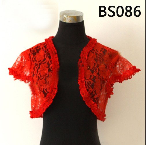 Free shipping by EMS,2011HOT Low-price,Wholesale/Retail High Quality,Wedding Cheongsam Jacket/Wraps,Red Bridal Lace Shawls BS086