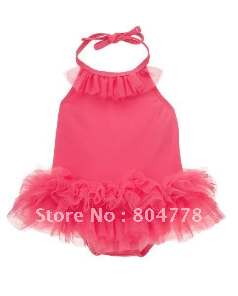 free shipping by EMS!! baby girl's red one-piece dress with straps adjustable tutu ruffle rompers