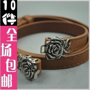Free shipping byCPAM 2094 vintage rose japanned leather multicolour women's decoration thin belt strap