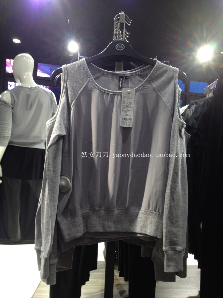 free shipping C a c&a 2013 T-shirt long-sleeve chiffon strapless