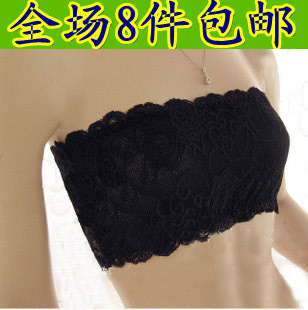 Free Shipping C059 all-match lace decoration basic tube top two ways belt pad invisible shoulder strap tube top