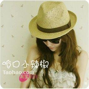 free shipping C06 summer sun hat sun-shading strawhat beach cap fedoras female fashion spring and autumn hat