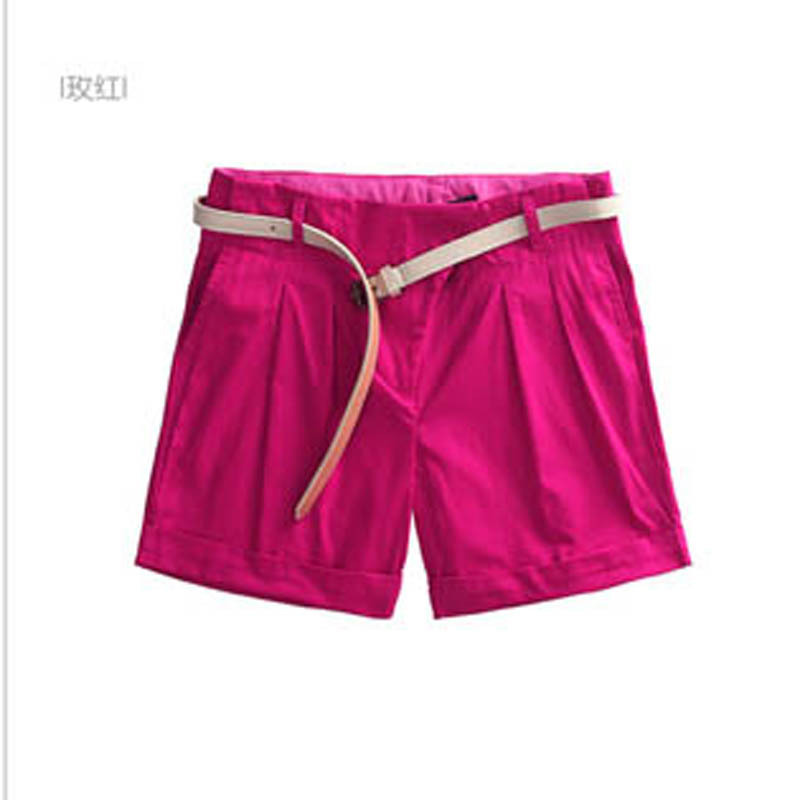 Free shipping! C185-532 female 2011 AMIO casual all-match candy color shorts with belt