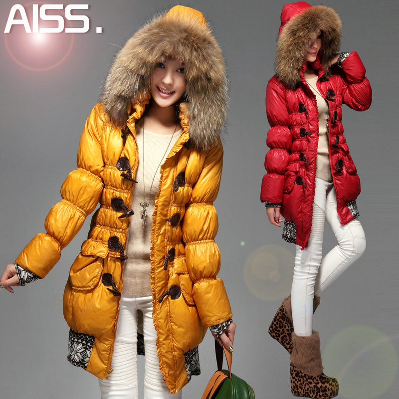 Free shipping C2012 winter women's 1212 down coat overcoat long design women's outerwear