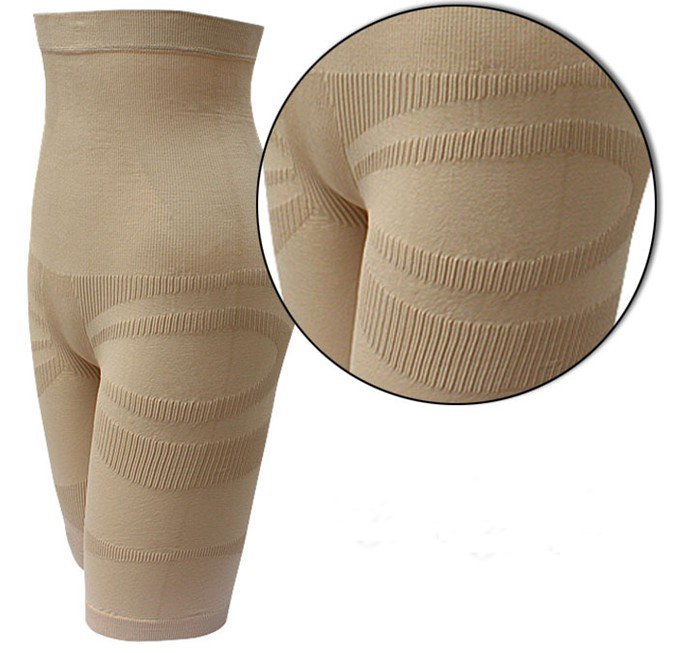 Free shipping calorie off germanium taping beauty pants high waist buttoks pants five pants shaping slimming pants 50pcs/lot