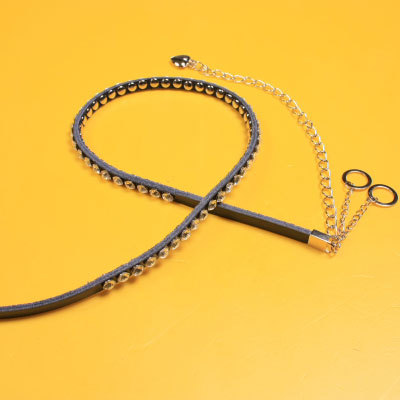 Free Shipping Camel all-match metal tassel decoration genuine leather belt black fashion rhinestone female belly chain y446