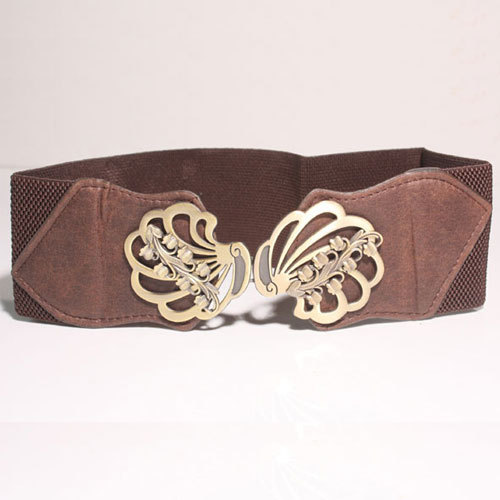 Free Shipping Camel fashion belt female decoration elastic coffee belt vintage black leather cummerbund y751