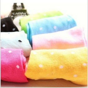 Free Shipping Candy Colors 100% Cotton Womens Fashion Low Cut Ankle Crew Slipper Socks