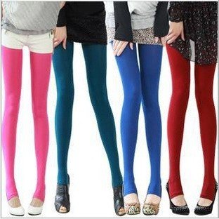 Free shipping candy colors high quality autumn and winter warm pantyhose tights stockings