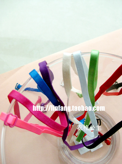 Free shipping Candy rainbow color underwear belt shoulder strap pectoral girdle bra with 0812 halter-neck 121