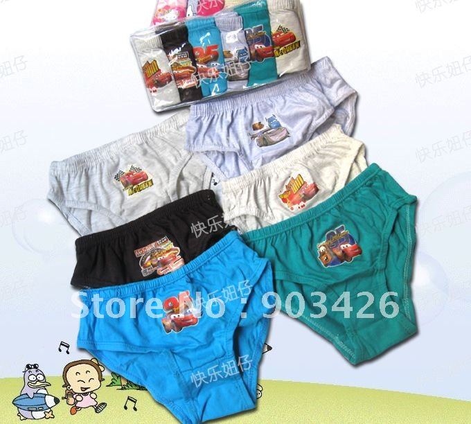 Free Shipping ! Cars Kid's Underwear Cartoon Underwear Children's Briefs (6pcs/pack) G1511 On Sale Wholesale