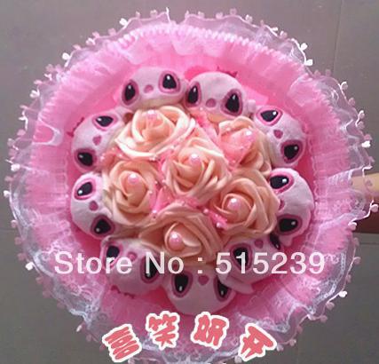 Free shipping Cartoon bouquet dried flowers fake bouquet Christmas Gift AS543