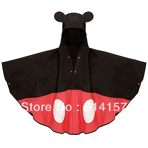 Free shipping! Cartoon male mouse adult poncho water-resistant cloak raincoat poncho