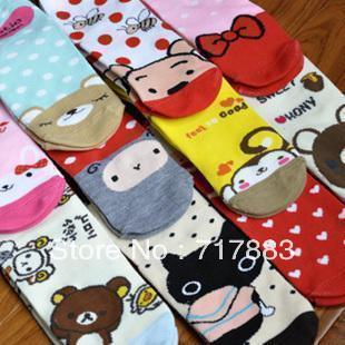 free shipping  cartoon socks slippers cotton socks stockinets sock,2013 hot sale women sock,15pairs/lot