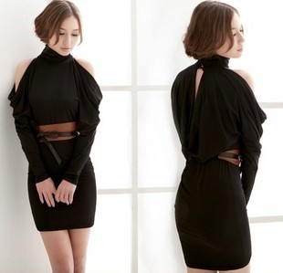 Free shipping casual dresses 2012 2012 sexy fashion unique strapless racerback style one-piece dress