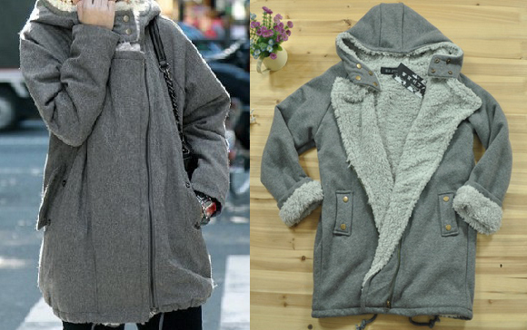 Free shipping Casual Fashion 2012 new arrival japan loose hoodies Berber fleece thicken warming big wadded jacket outwear