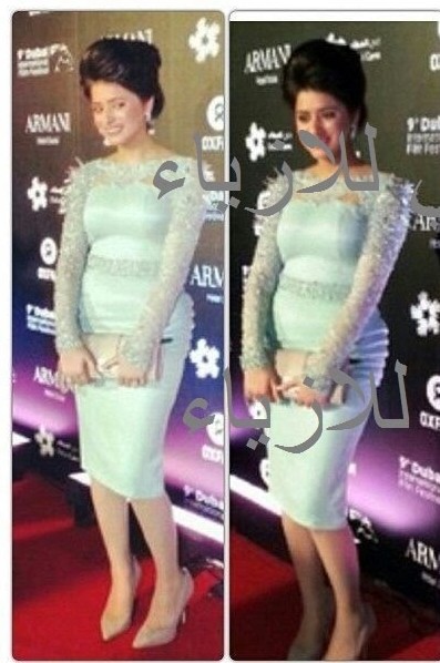 Free shipping Celebrity dress Arabia singer Amal Al-Awadhi The Punk Long sleeve Sheath Rivelt Knee Length Bead Lace Custome