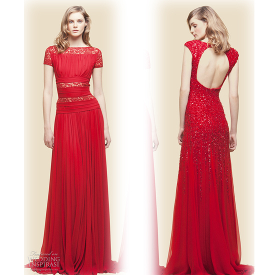 Free shipping Celebrity dress Eliesaab Red carpet dress Evening dress A-Line  Lace Backless  Floor-length Custome