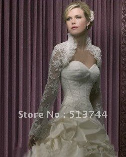 free shipping Charm  Lace Wedding Bolero Jacket, Custom Any Color/Size