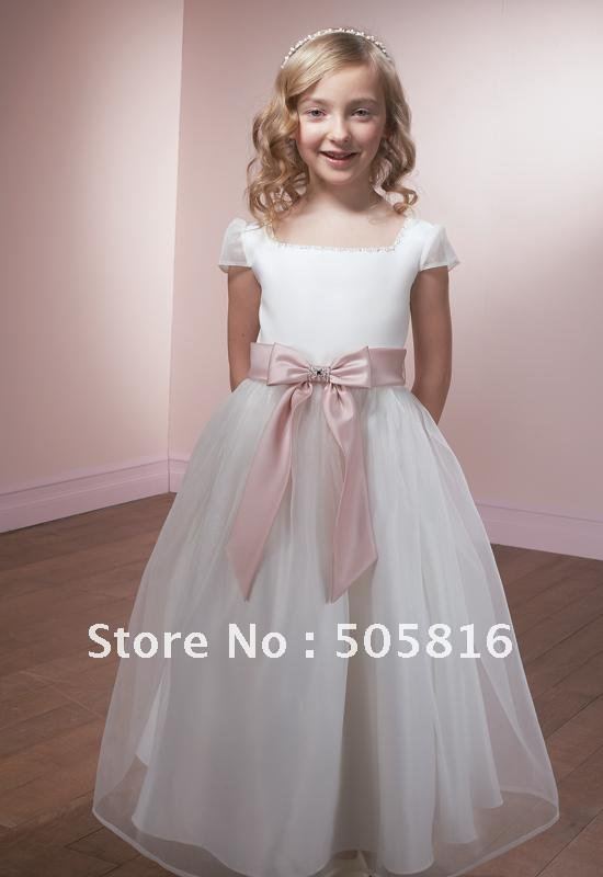 Free shipping Charming Wedding FlowerGirl Dress ALL COLOR 2 4 6 8 10
