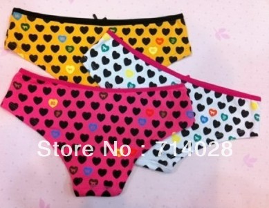 free shipping Cheap cotton panties Cotton ladies` Panties Pink Sexy Hiphuggers Women Dot Floral Panties Fashion Underwear