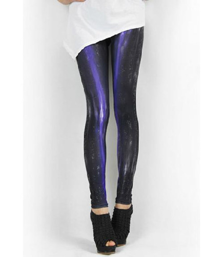 Free Shipping Cheap Fashion Faux Leather Tights Shinny Stripes Womens Leggings Stretch Pants