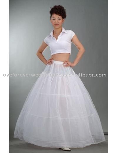 Free Shipping Cheap Nylon 3 Hoop Floor-length Ball Gown Wedding Petticoat