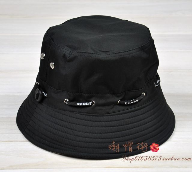 Free shipping cheap Spring and summer bucket hat male female outdoor sunbonnet large flat brim bucket hats casual travel cap
