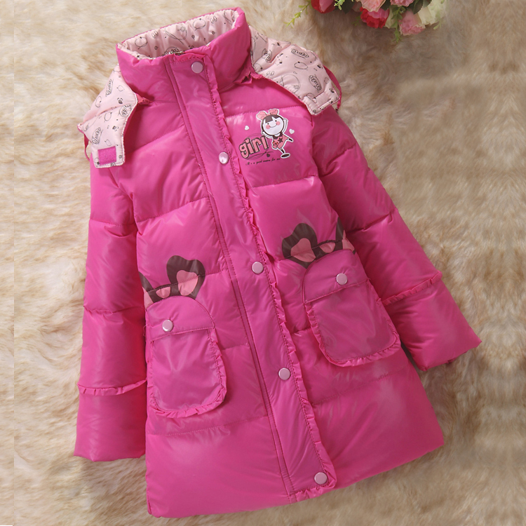 free shipping !  child children's clothing down coat outerwear medium-long