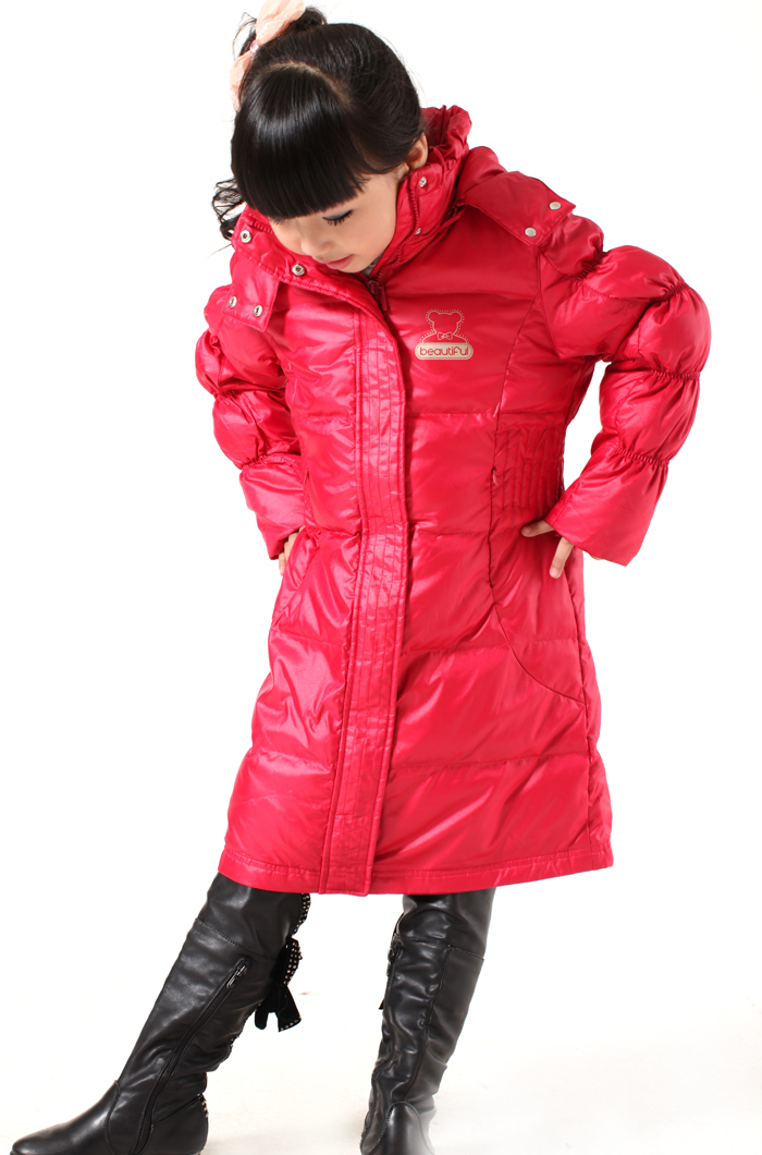 Free shipping Child down coat Westphal female child down coat medium-long girls big boy down coat 0249