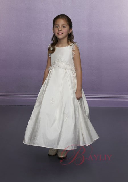 Free shipping,Child Princess Costumes Ankle Length Round Neck Satin Taffeta FG17