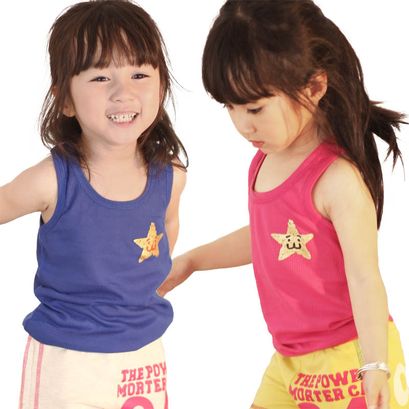 Free shipping Child spaghetti strap vest   baby children's clothing