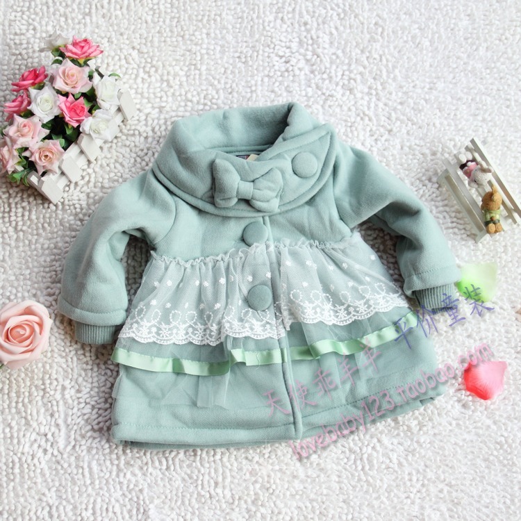 Free Shipping, Child spring girls clothing 2013 double layer baby trench overcoat spring and autumn sweatshirt cardigan 3