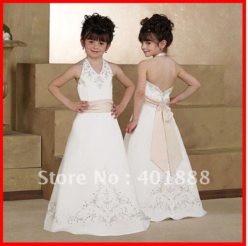 free shipping childish A-line children party dresses