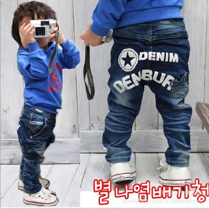 free shipping children fashion Jeans kids pants high quality trousers children clothing 5piece/lot 2012 hot sales B258