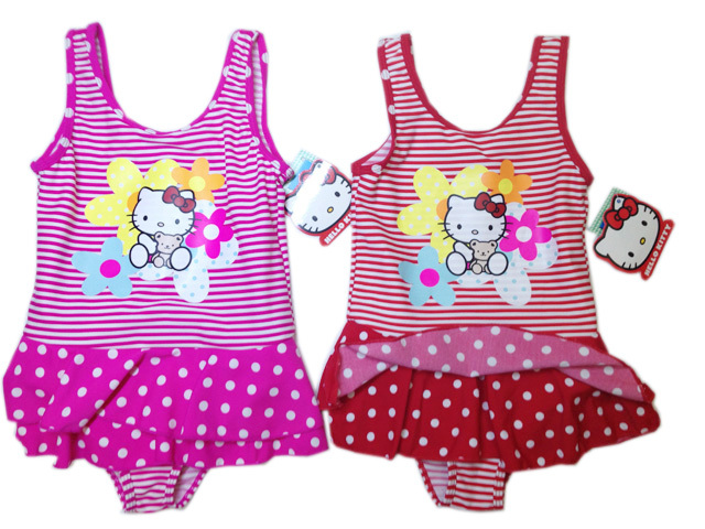 Free Shipping Children girl's one piece pink leopard print swimsuit + swimming cap 2 pc set swimwear