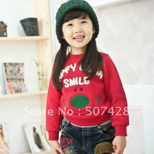 Free shipping,children/kid overcoat,girl/boy fleecet/sweater/hoody,autumn long sleeve clothes in korea style,4pcs/lot