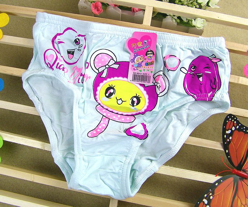 free shipping Children panties green tea fiber cartoon print children panties bread pants shorts 9013  12pcs/lot
