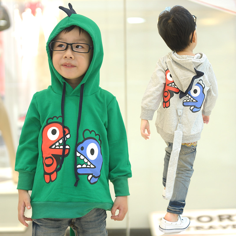 Free shipping Children's clothing 2013 spring and autumn male female child with a hood child sports sweatshirt outerwear 601199