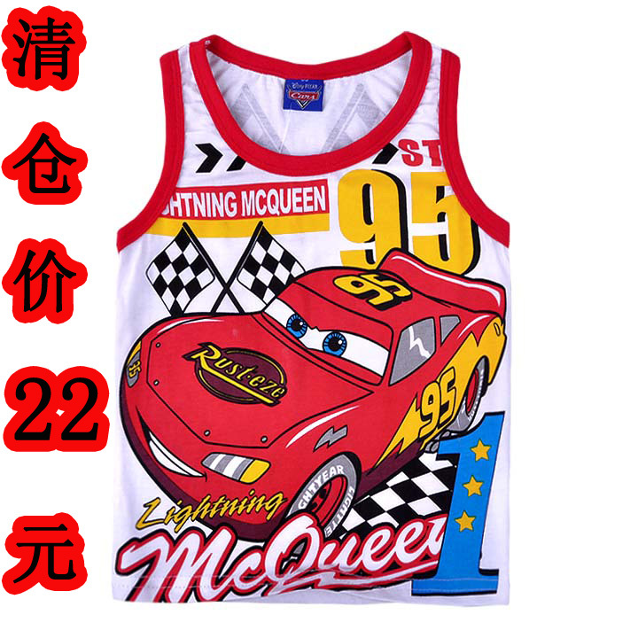 Free shipping Children's clothing boys girls vest 2012 summer full cotton vest t-shirt