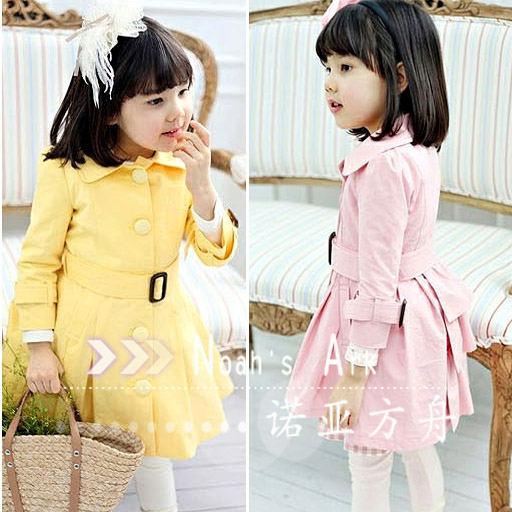 free shipping Children's clothing child autumn female child baby top female child overcoat outerwear trench cy2113
