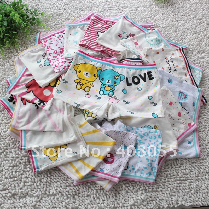 Free shipping Children's clothing child underwear baby four angle panties cartoon flat feet shorts Cute looking  Baby love it