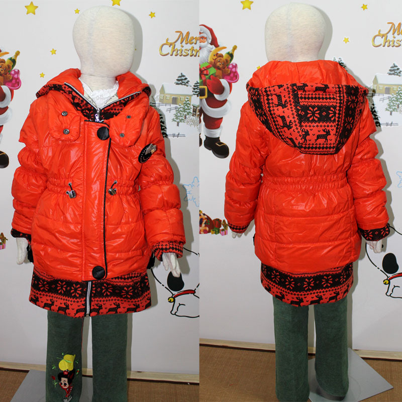 Free shipping Children's clothing faux two piece female child women's thermal outerwear overcoat