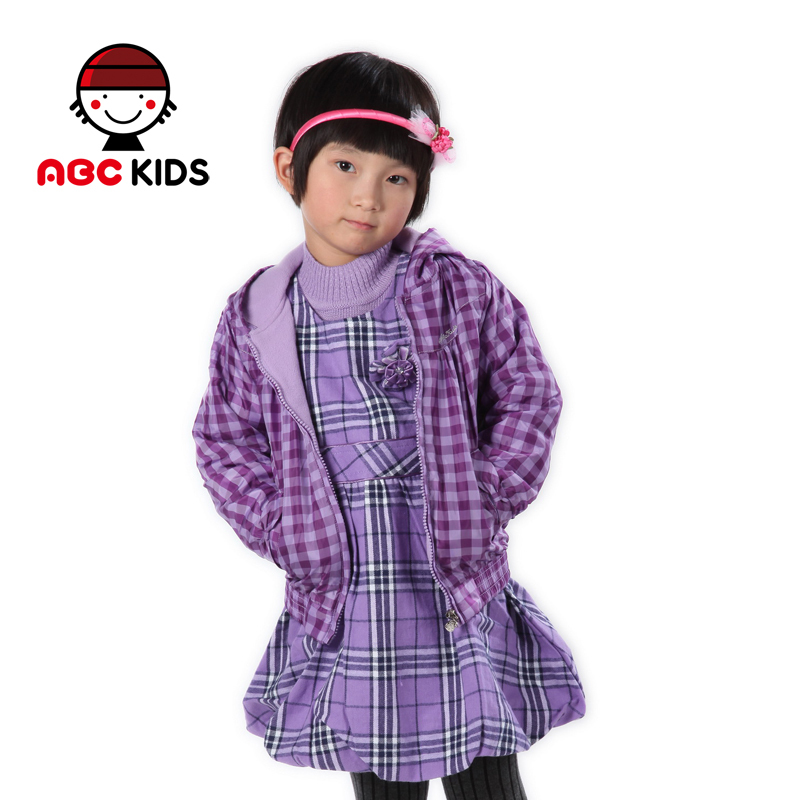 FREE SHIPPING children's clothing girls clothing 2012 winter top windproof thermal trench outerwear f13118512