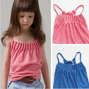 Free Shipping Children's clothing summer child vest female child vest girl spaghetti strap vest