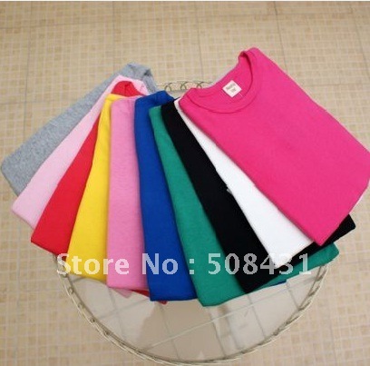 free shipping Children's Clothing Underwears Undershirts child candy color long-sleeve T-shirt basic shirt
